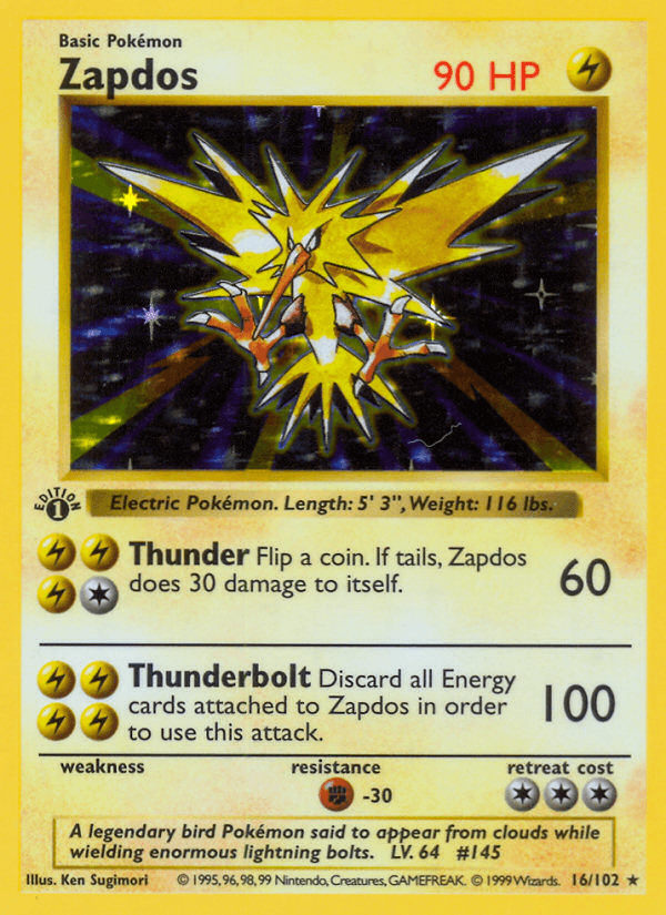 Zapdos, 16/102, Unlimited