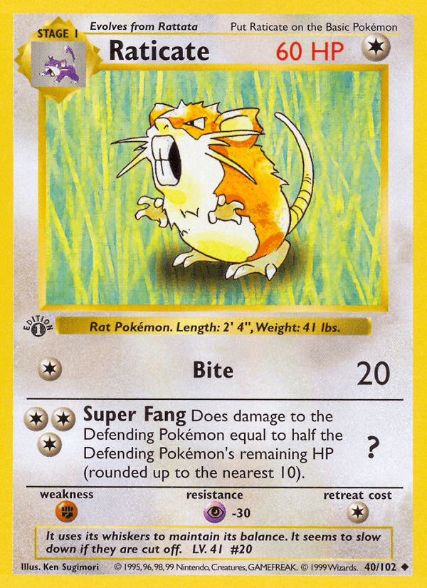 Raticate, 40/102, Unlimited