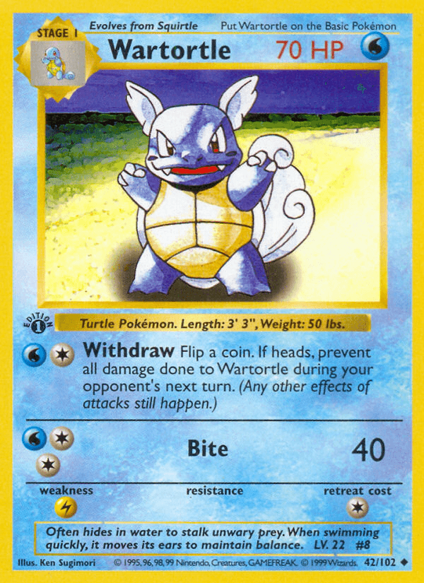 Wartortle, 42/102, Unlimited