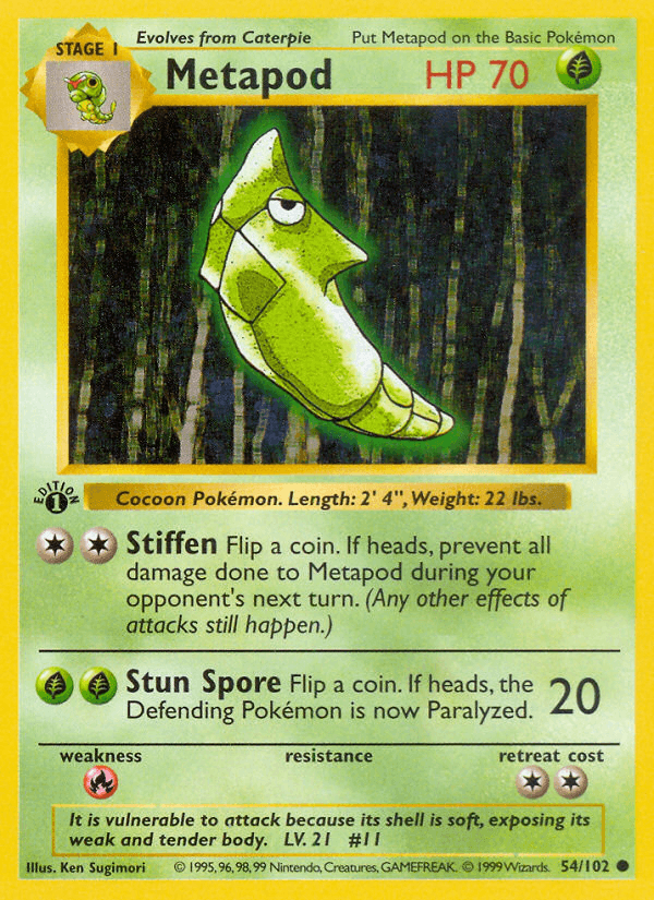 Metapod, 54/102, Unlimited