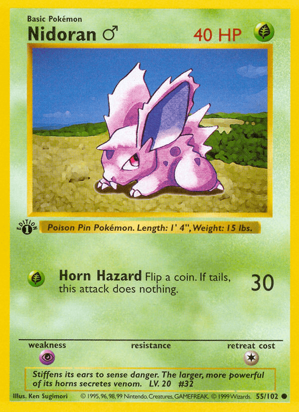 Nidoran ♂, 55/102, Unlimited