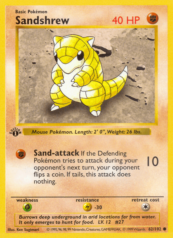 Sandshrew, 62/102, Unlimited