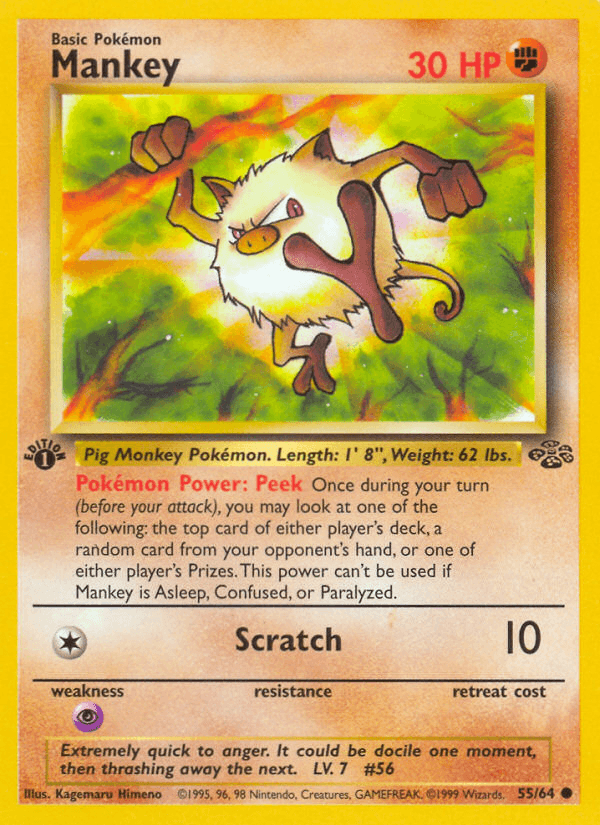 Mankey, 55/64, Unlimited
