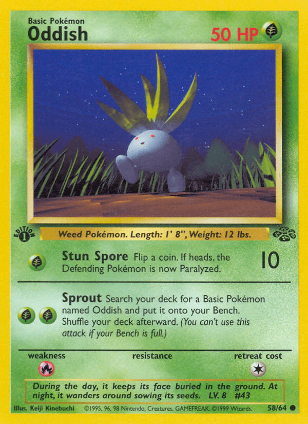 Oddish, 58/64, Unlimited