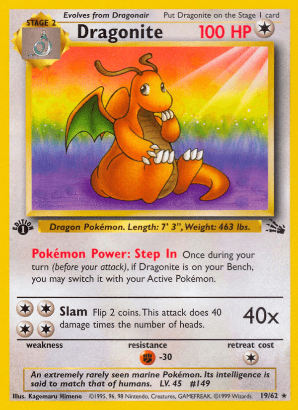 Dragonite, 19/62, Unlimited