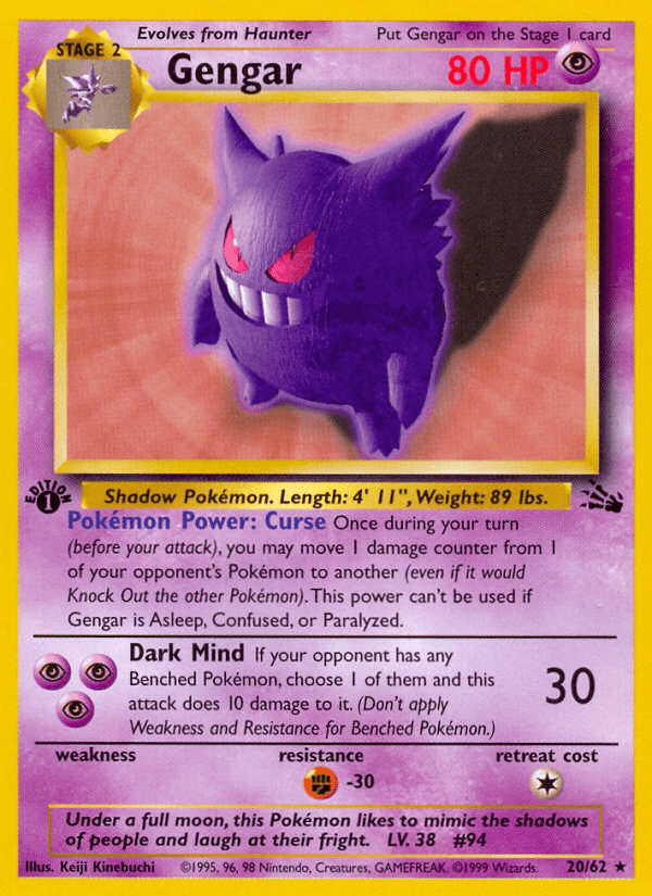 Gengar, 20/62, Unlimited