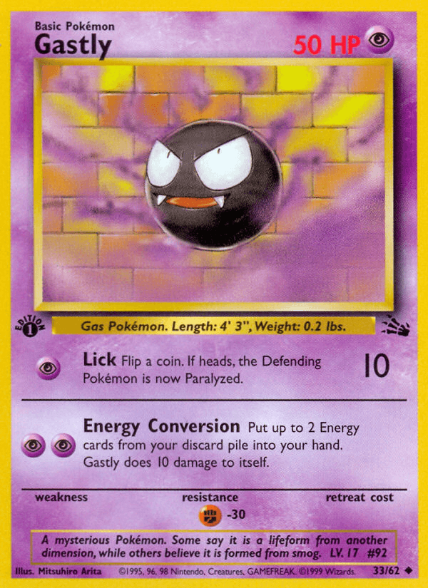 Gastly, 33/62, Unlimited