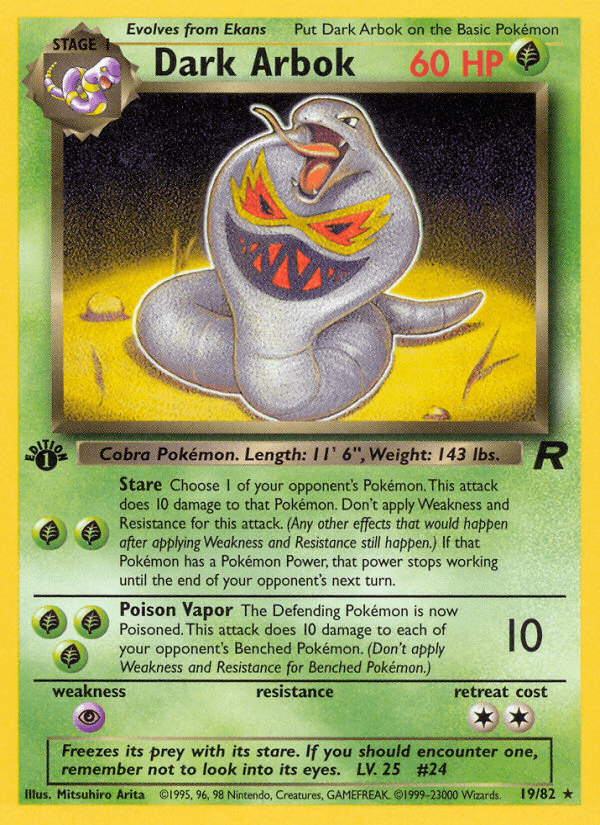 Dark Arbok, 19/82, Unlimited