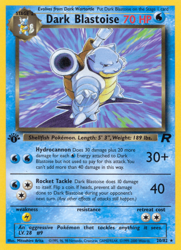 Dark Blastoise, 20/82, Unlimited
