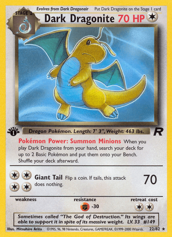 Dark Dragonite, 22/82, Unlimited
