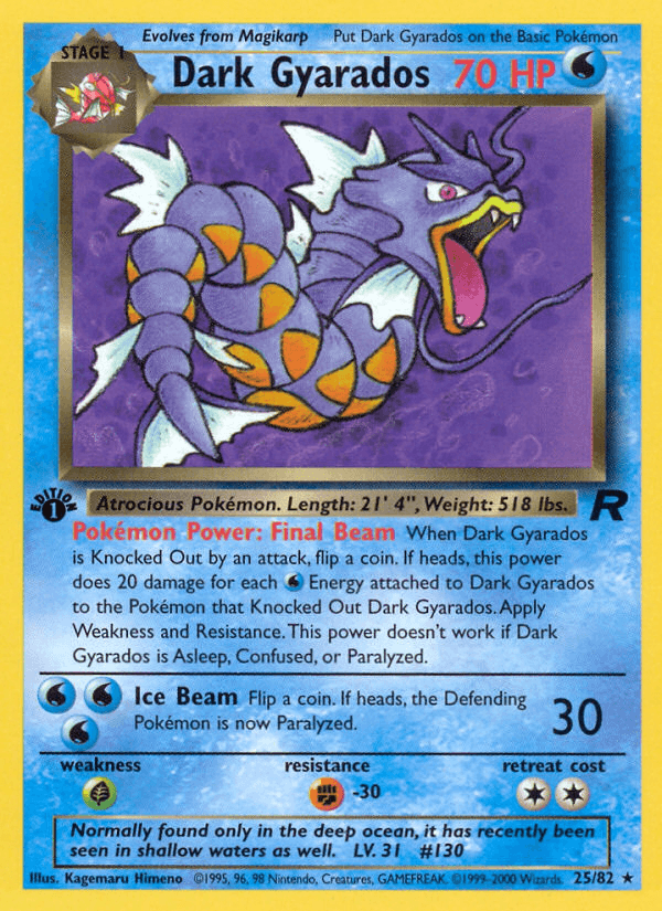 Dark Gyarados, 25/82, Unlimited