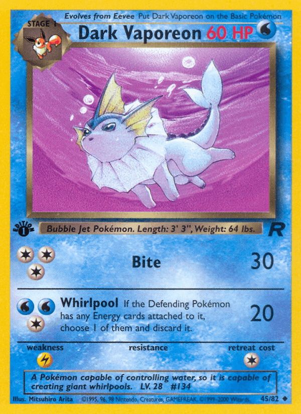 Dark Vaporeon, 45/82, Unlimited