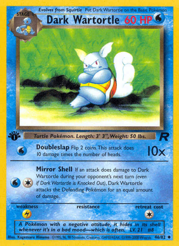 Dark Wartortle, 46/82, Unlimited