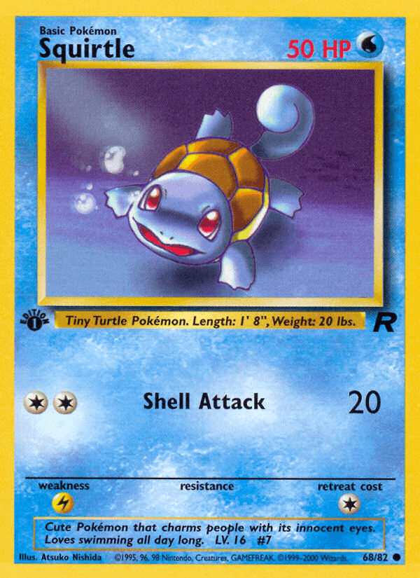 Squirtle, 68/82, Unlimited