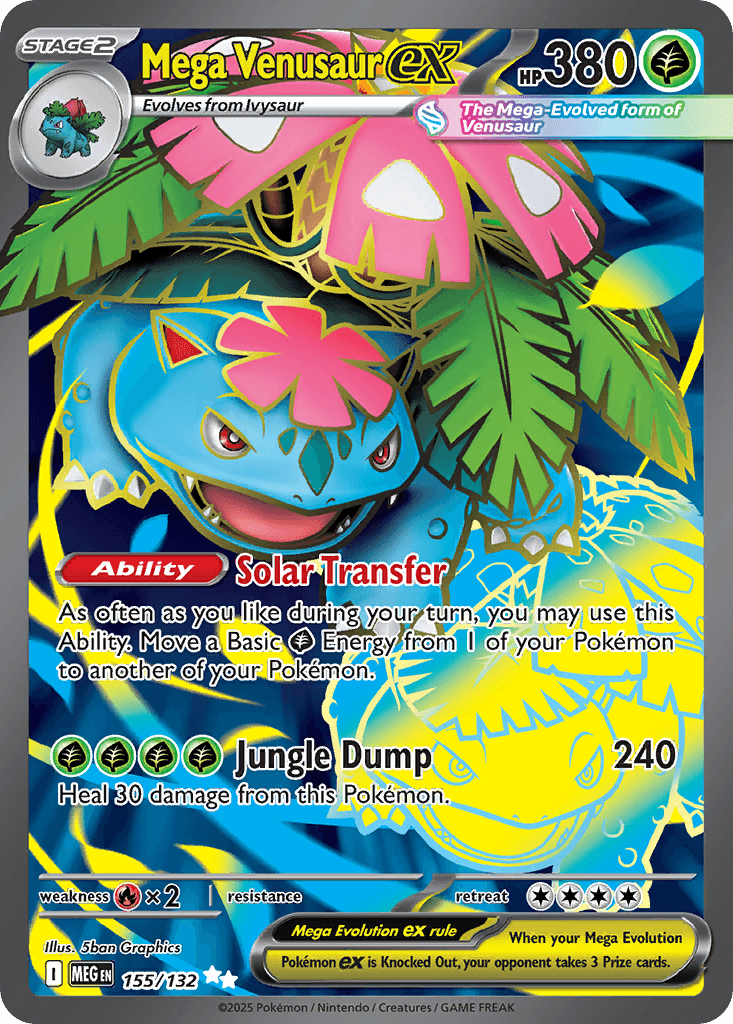 Mega Venusaur ex, 155/132, Standard
