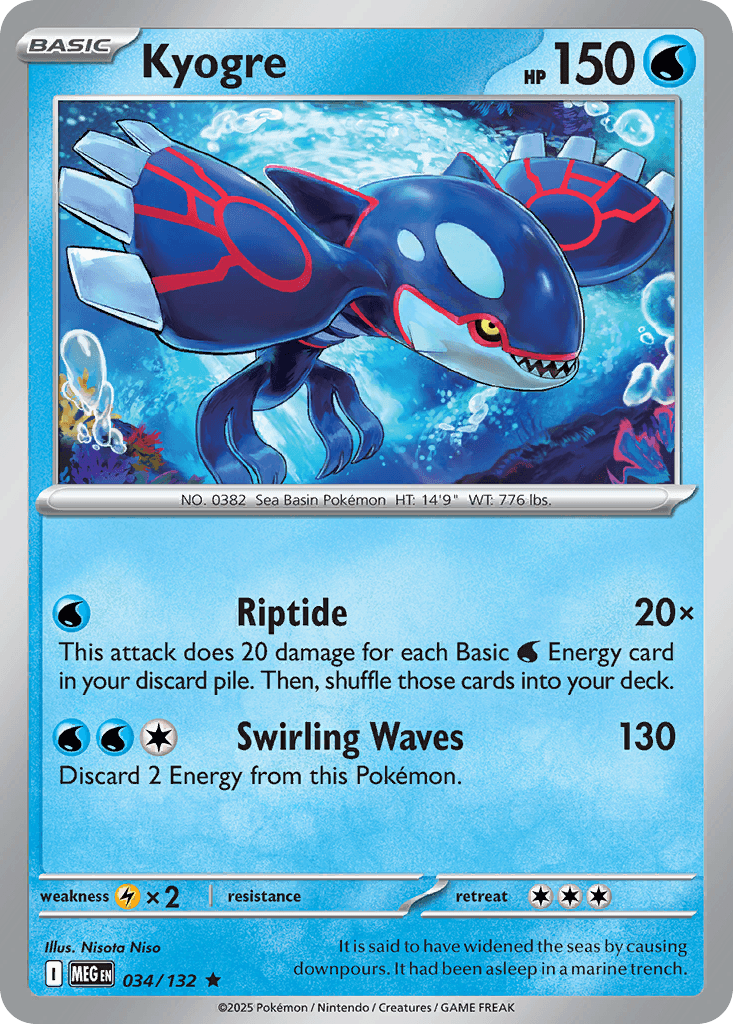 Kyogre, 34/132, Standard