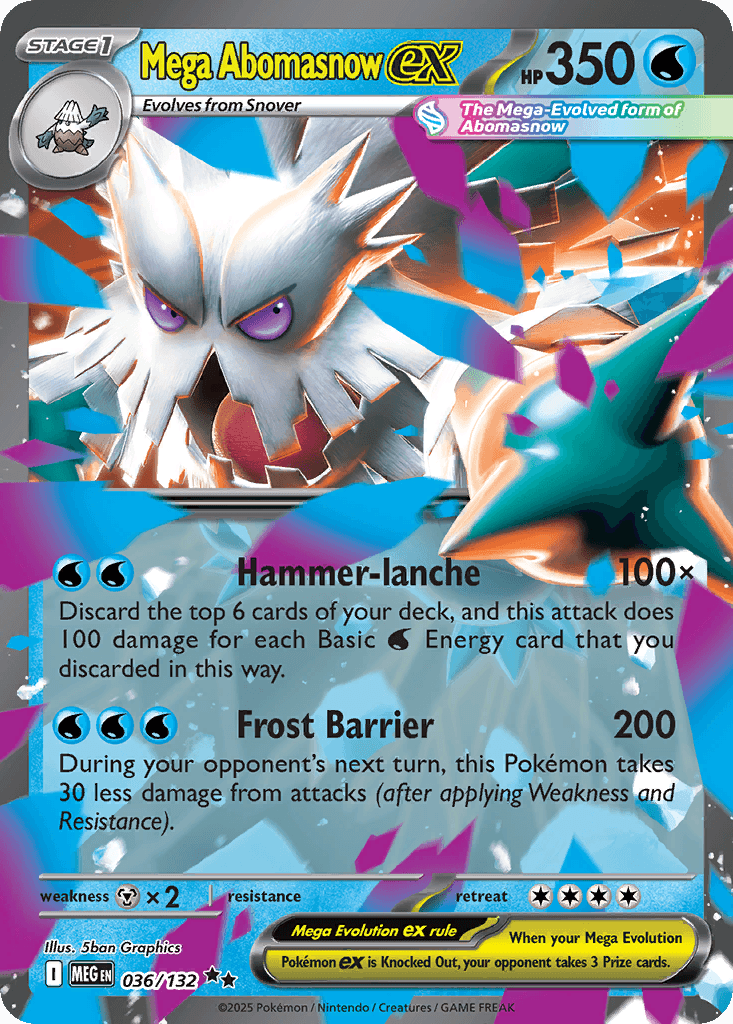Mega Abomasnow ex, 36/132, Standard