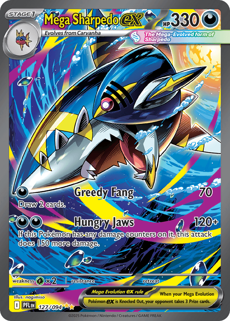 Mega Sharpedo ex, 127/94, Standard