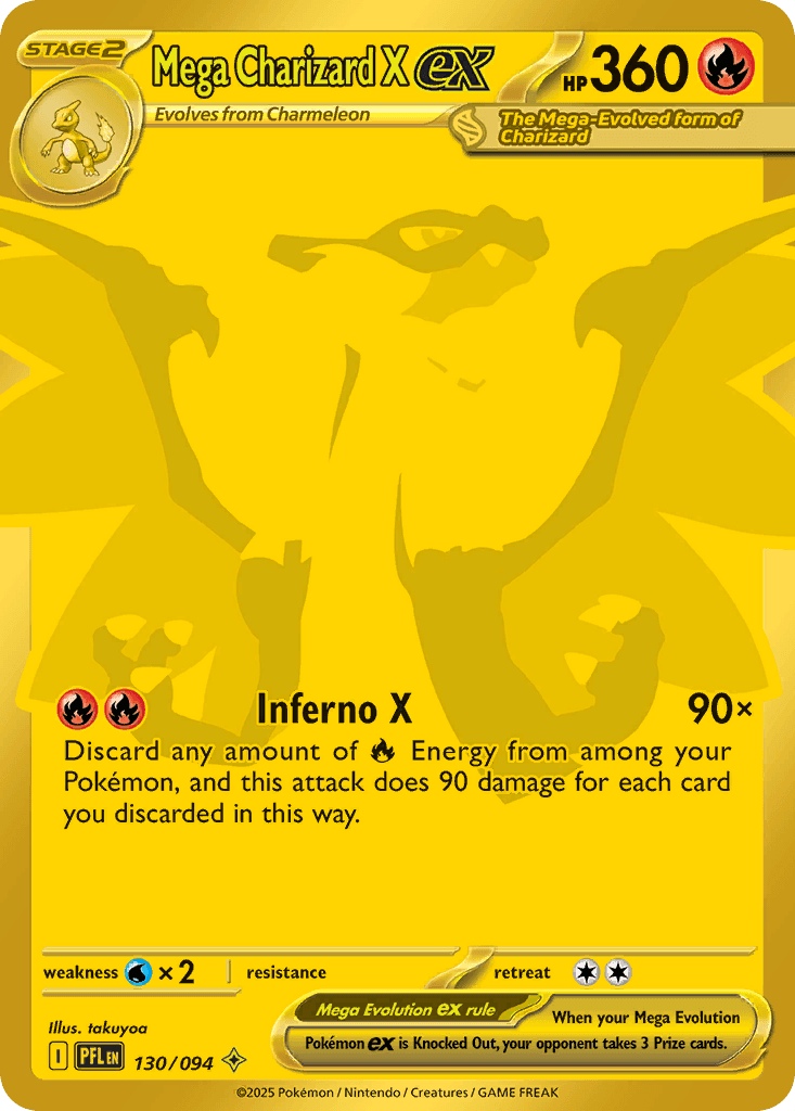 Mega Charizard X ex, 130/94, Standard