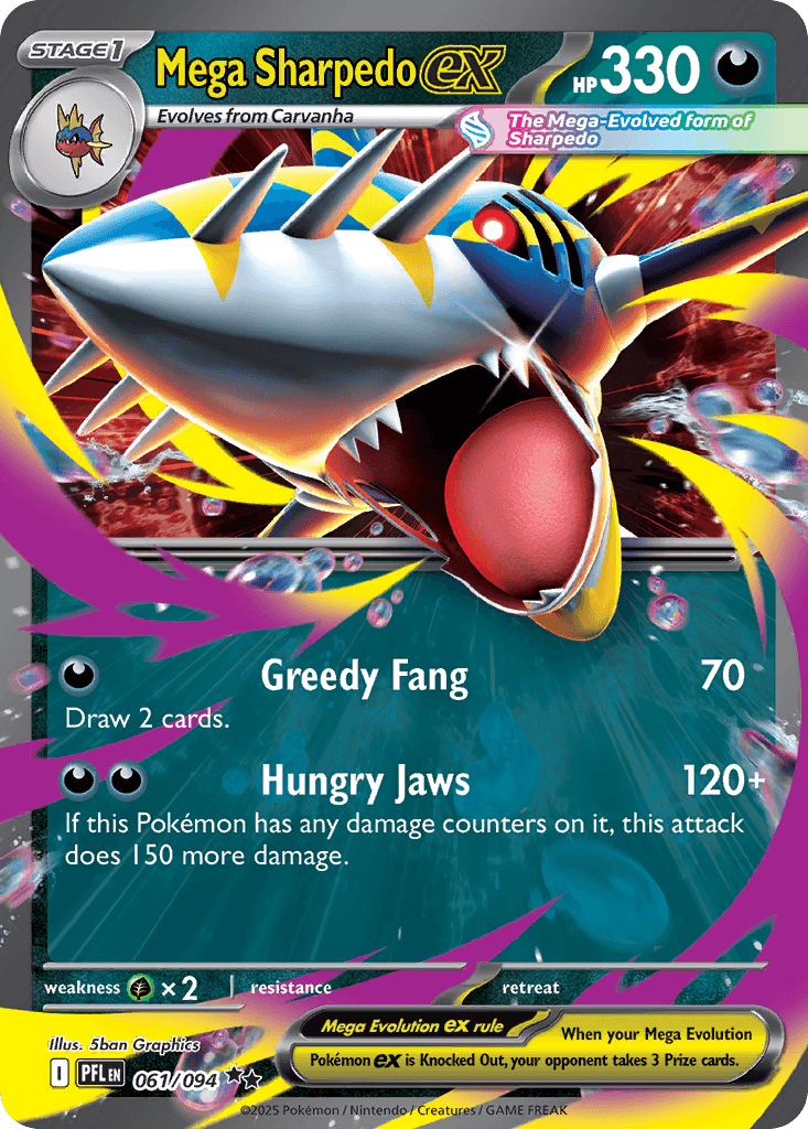 Mega Sharpedo ex, 61/94, Standard