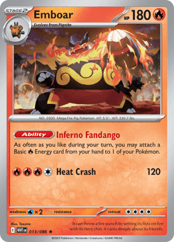 Emboar, 13/86, Standard
