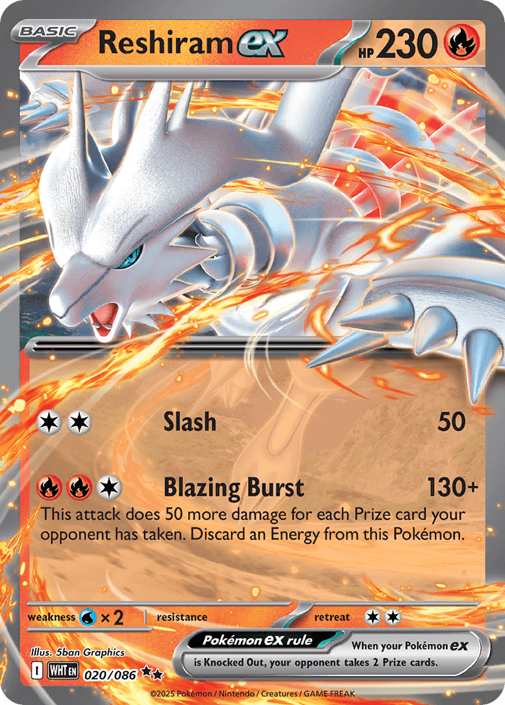 Reshiram ex, 20/86, Standard