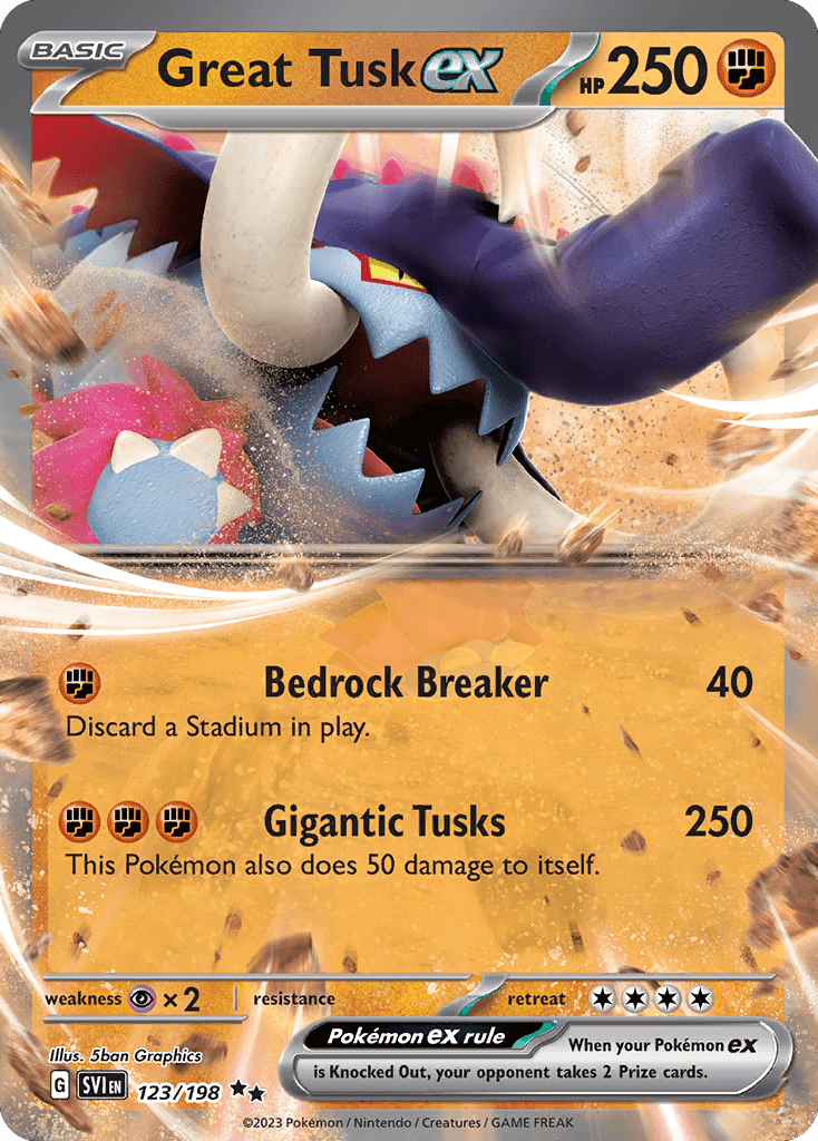 Great Tusk ex, 123/198, Standard