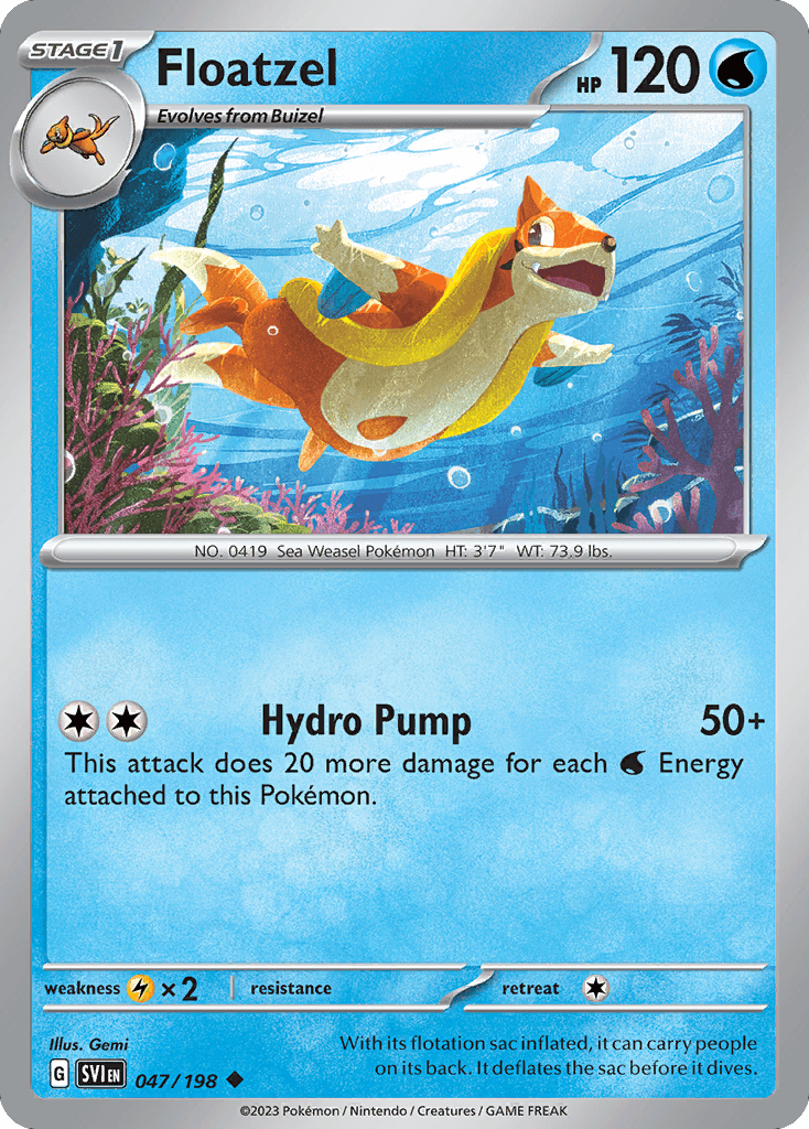 Floatzel, 47/198, Standard