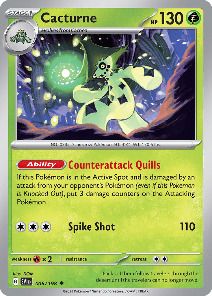 Cacturne, 6/198, Standard