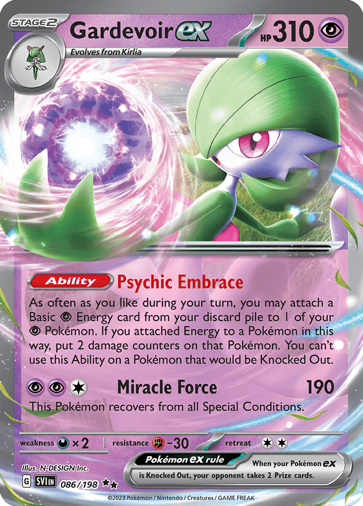 Gardevoir ex, 86/198, Standard