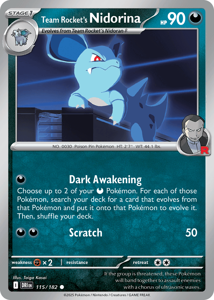 Team Rocket's Nidorina, 115/182, Standard