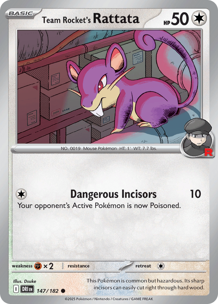 Team Rocket's Rattata, 147/182, Standard