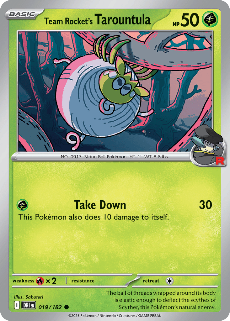 Team Rocket's Tarountula, 19/182, Standard