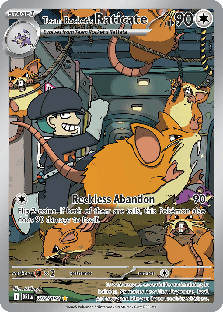Team Rocket's Raticate, 202/182, Standard