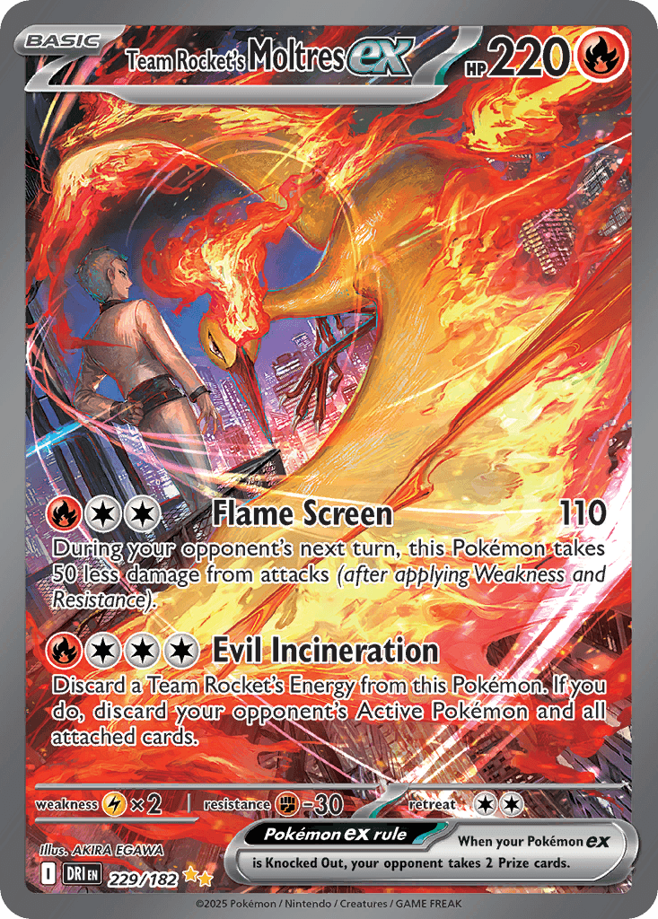 Team Rocket's Moltres ex, 229/182, Standard