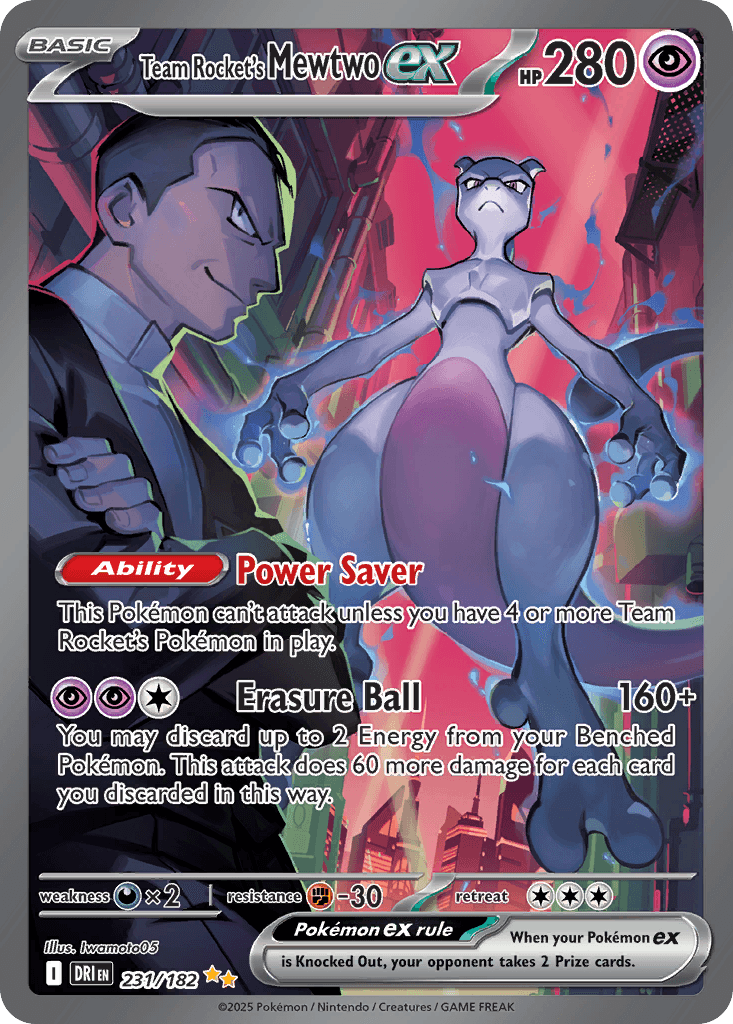 Team Rocket's Mewtwo ex, 231/182, Standard
