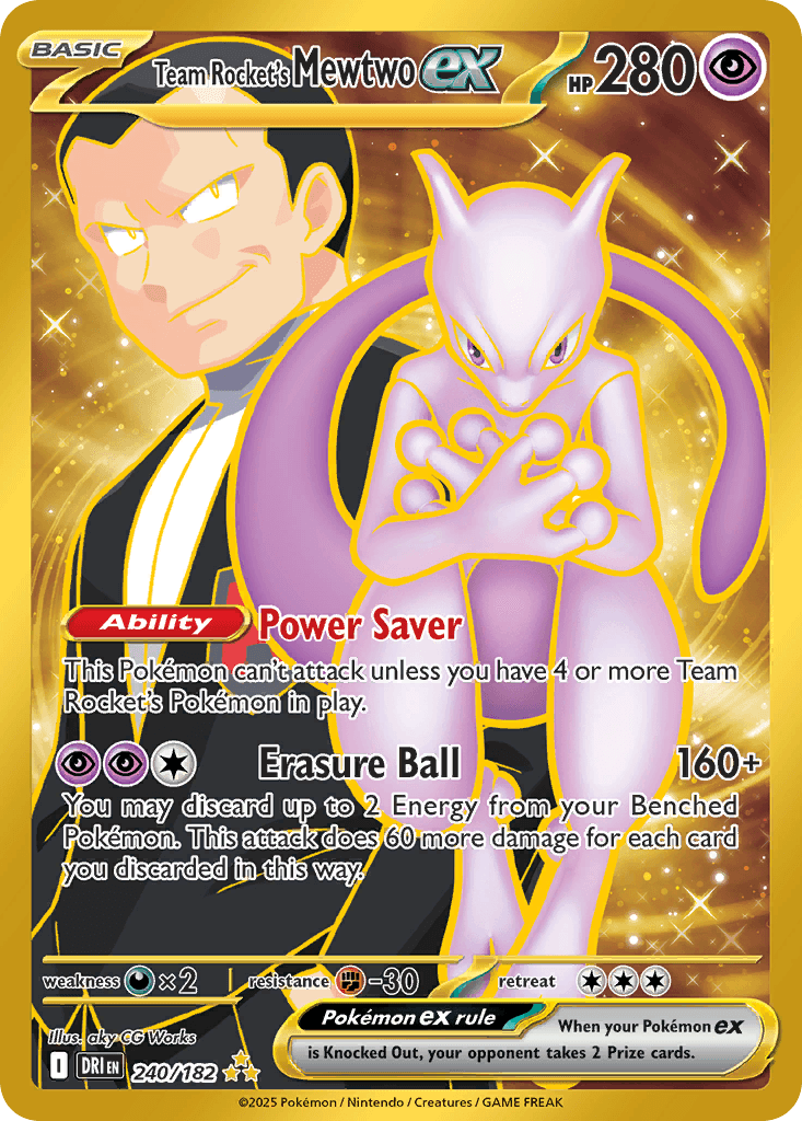 Team Rocket's Mewtwo ex, 240/182, Standard