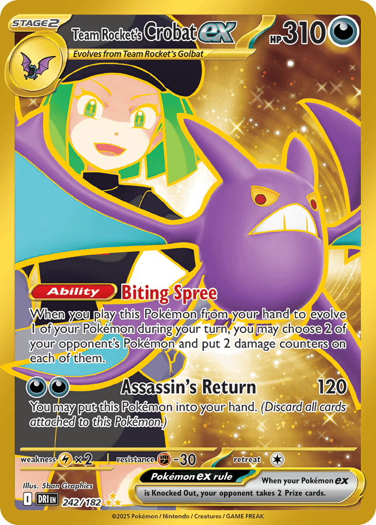 Team Rocket's Crobat ex, 242/182, Standard
