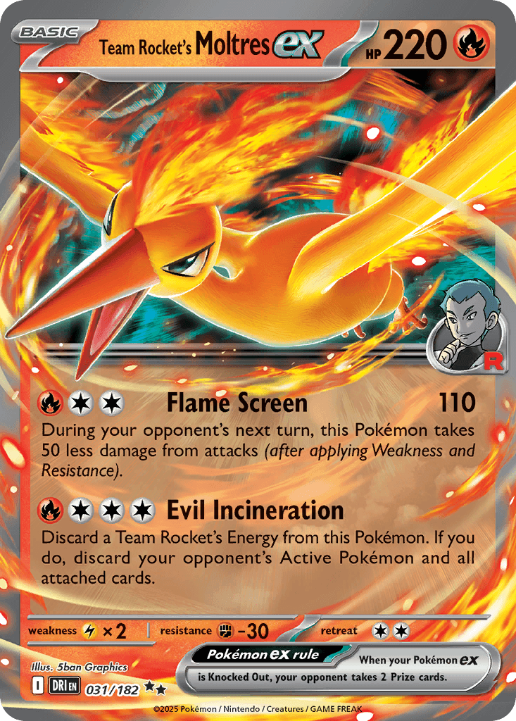 Team Rocket's Moltres ex, 31/182, Standard