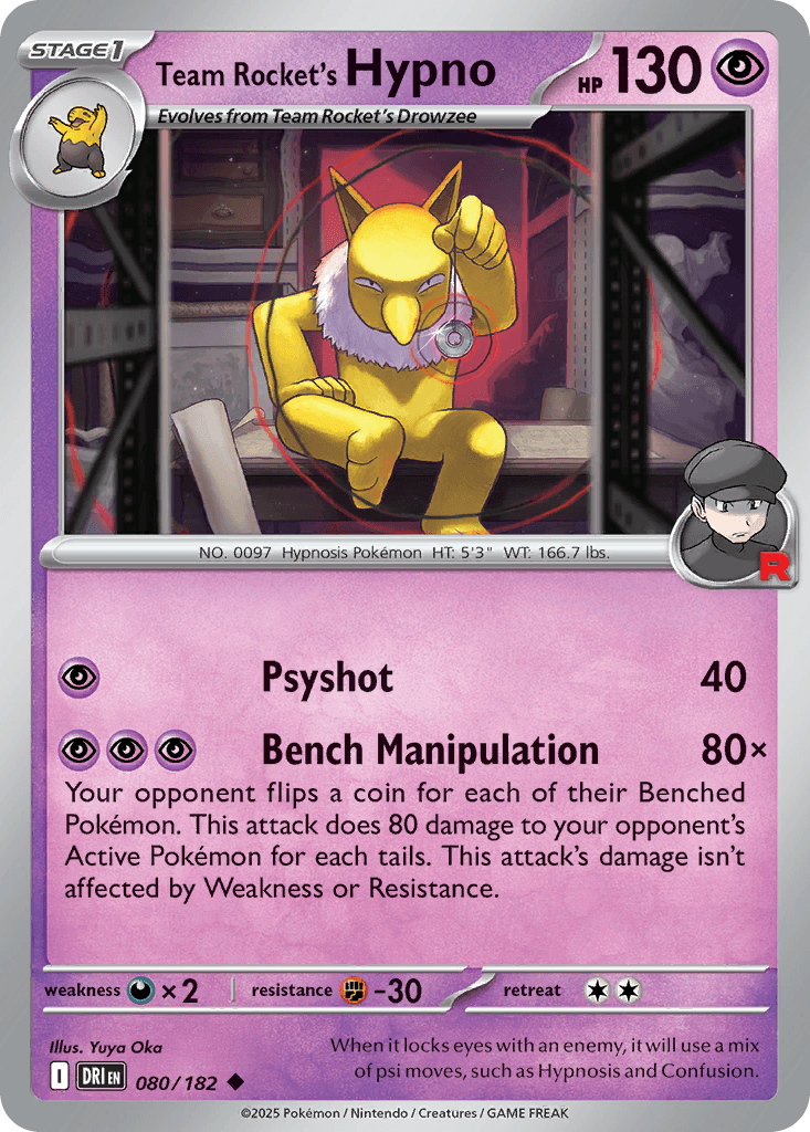 Team Rocket's Hypno, 80/182, Standard