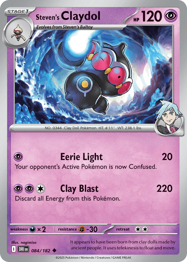 Steven's Claydol, 84/182, Standard