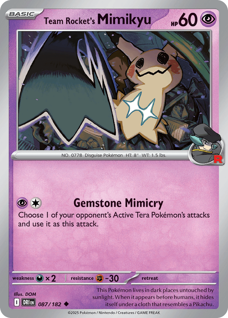 Team Rocket's Mimikyu, 87/182, Standard