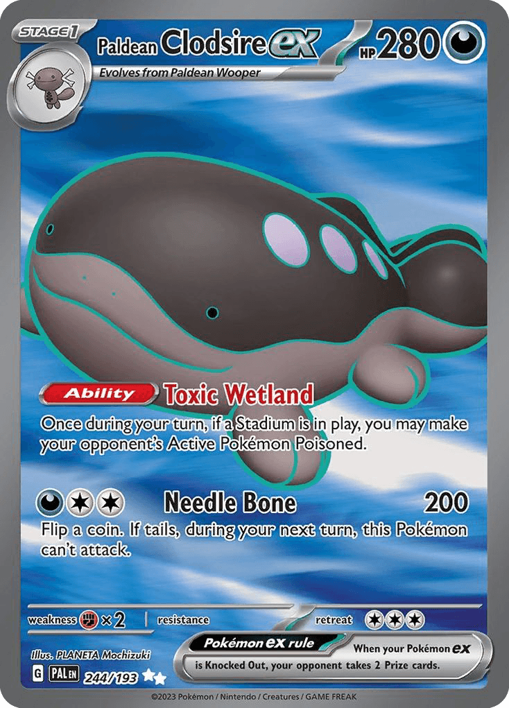 Paldean Clodsire ex, 244/193, Standard