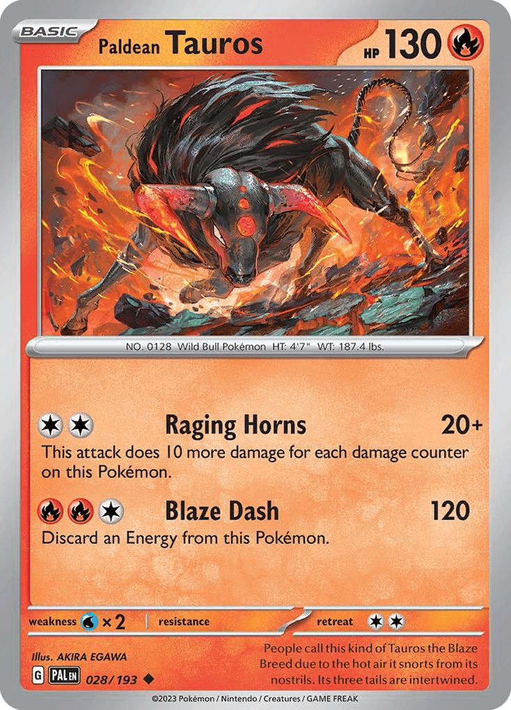 Paldean Tauros, 28/193, Standard