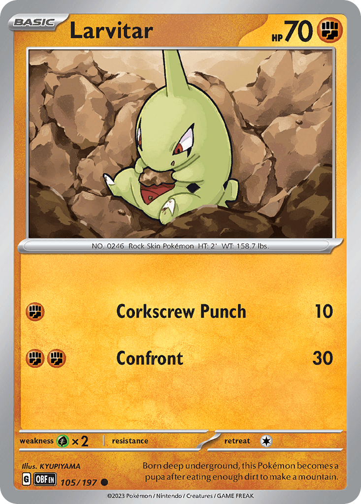 Larvitar, 105/197, Standard