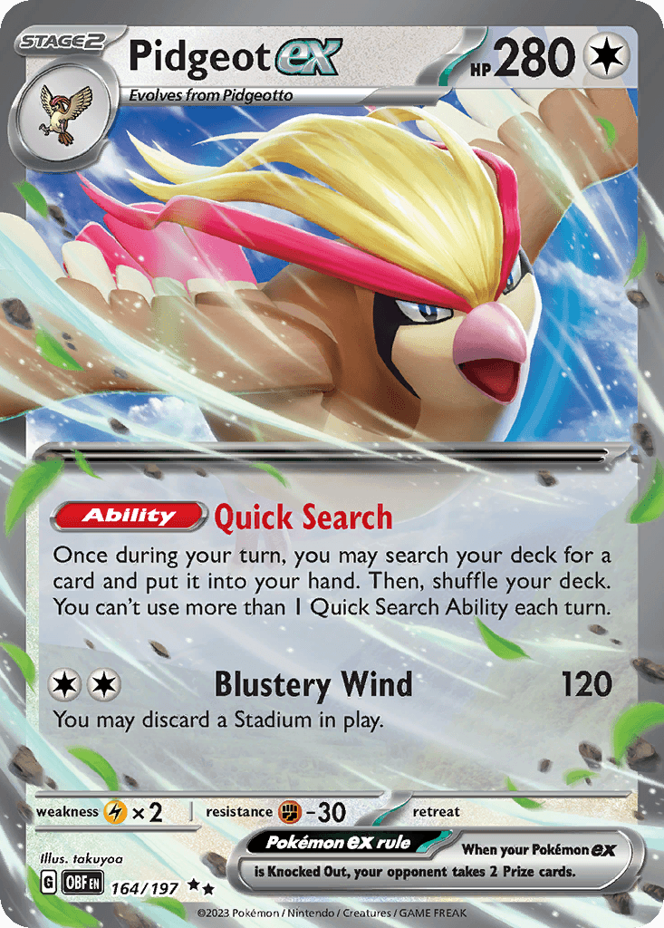 Pidgeot ex, 164/197, Standard