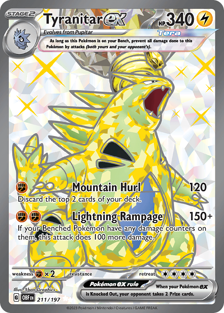 Tyranitar ex, 211/197, Standard
