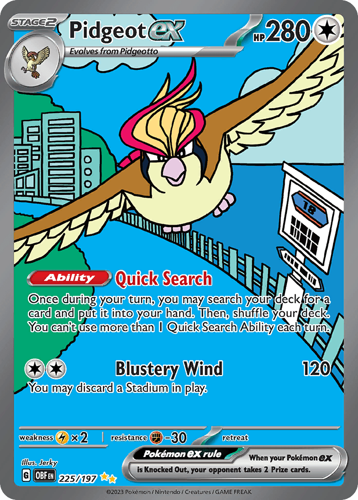 Pidgeot ex, 225/197, Standard