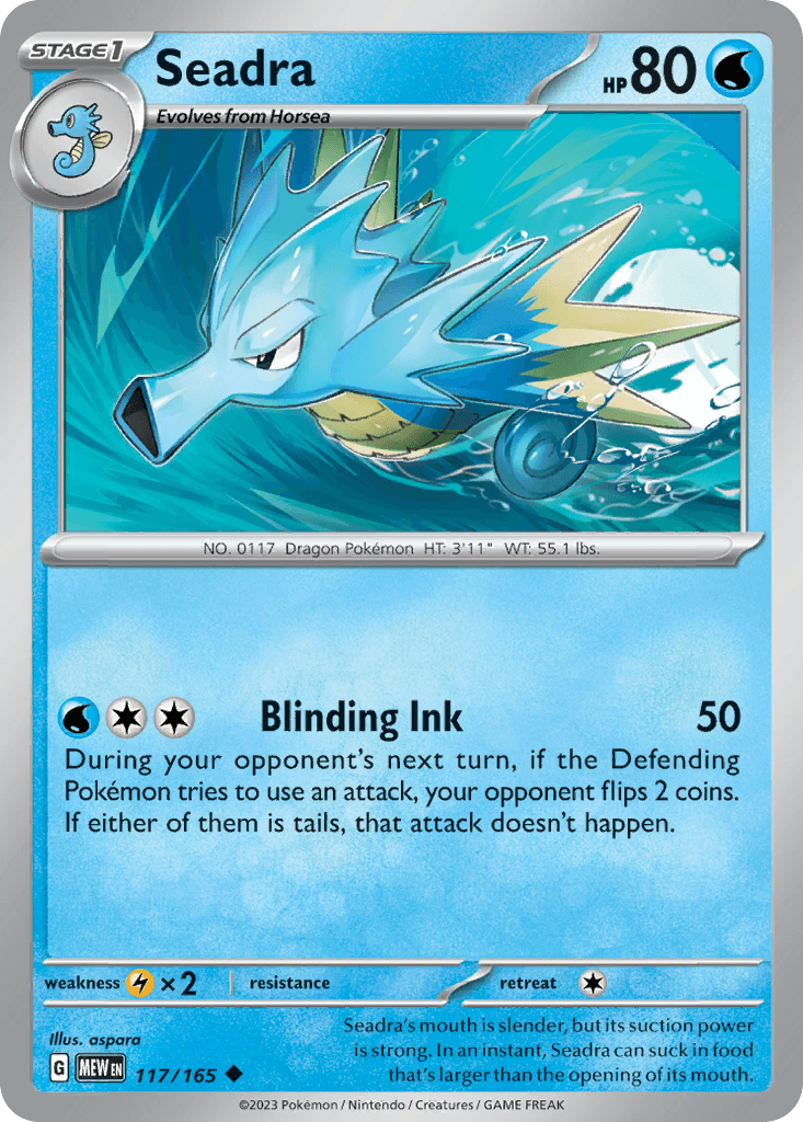 Seadra, 117/165, Standard