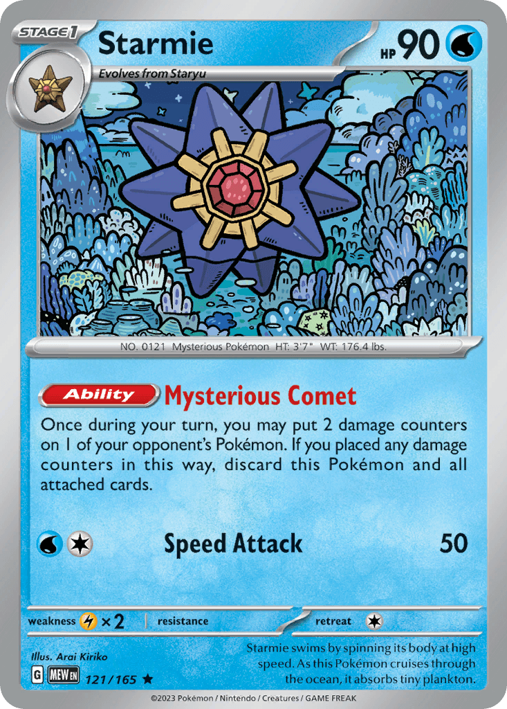 Starmie, 121/165, Standard
